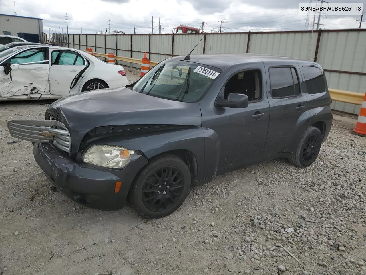 2011 Chevrolet Hhr Lt VIN: 3GNBABFW0BS526113 Lot: 71053334