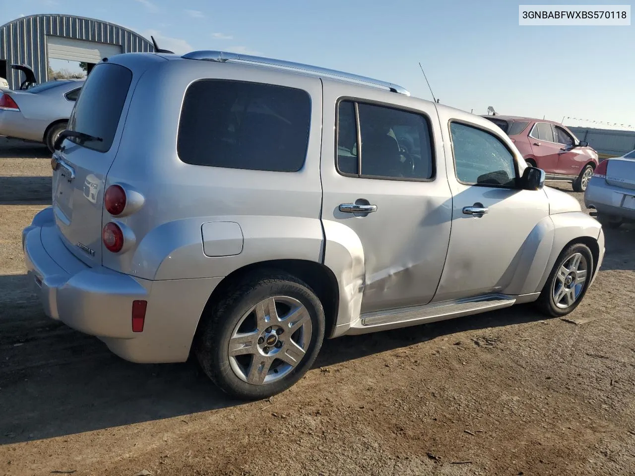 2011 Chevrolet Hhr Lt VIN: 3GNBABFWXBS570118 Lot: 72179964