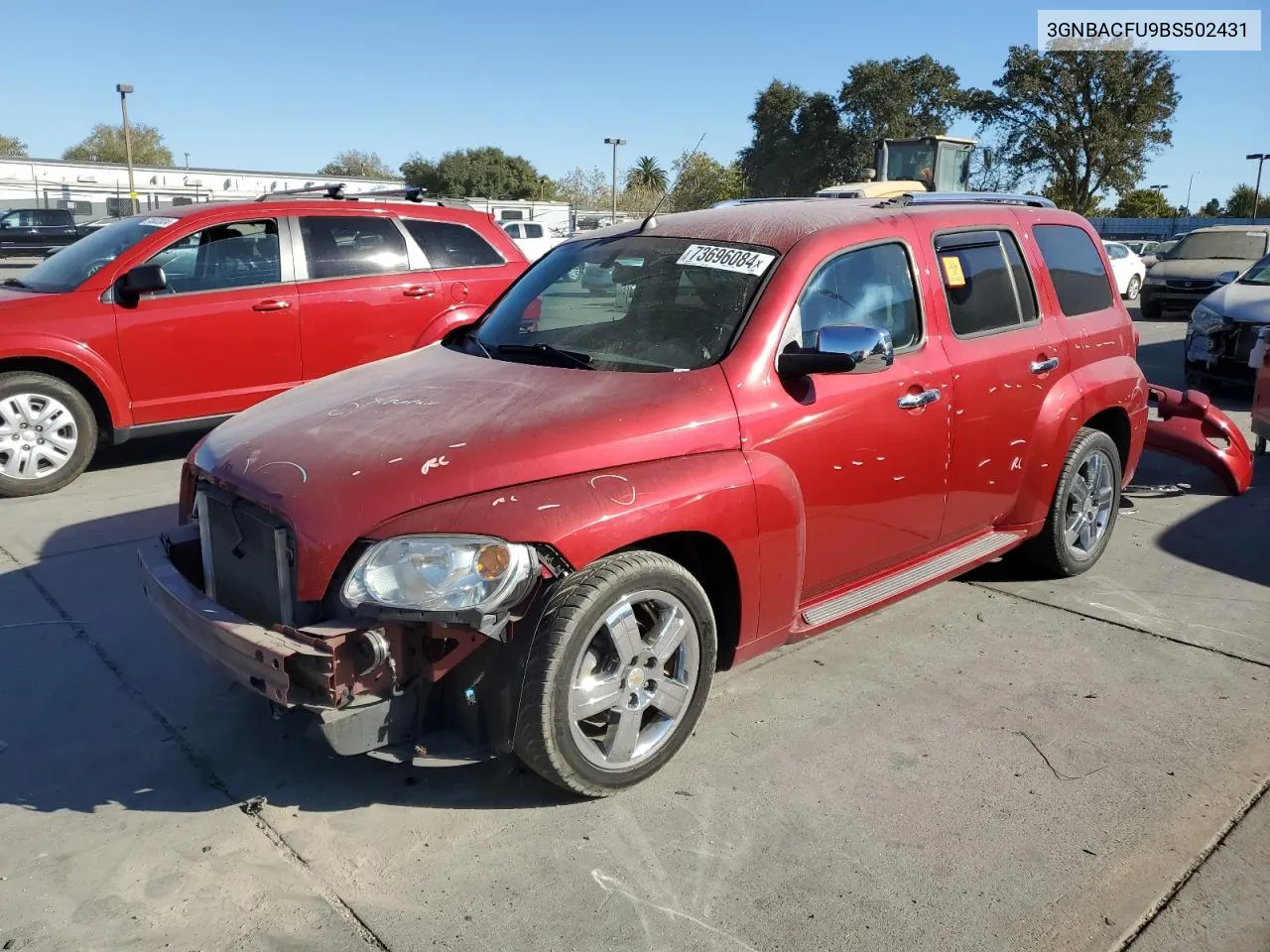 2011 Chevrolet Hhr Lt VIN: 3GNBACFU9BS502431 Lot: 73696084