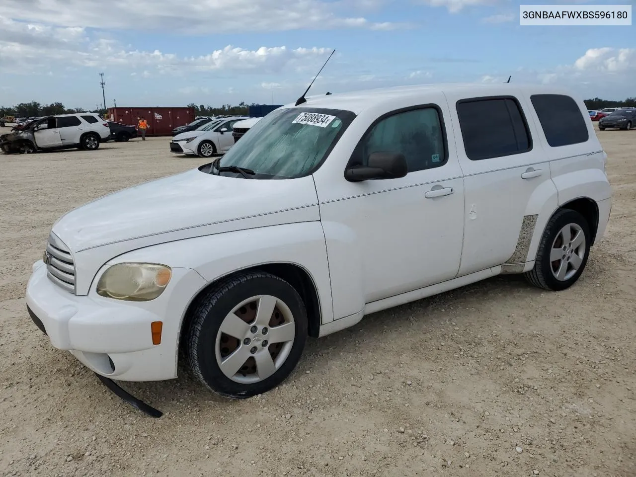 2011 Chevrolet Hhr Ls VIN: 3GNBAAFWXBS596180 Lot: 77091874