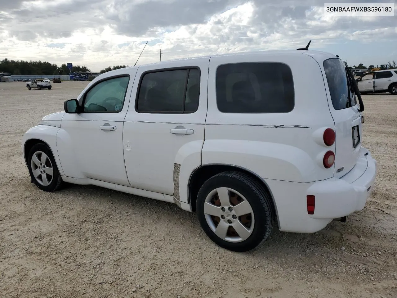 2011 Chevrolet Hhr Ls VIN: 3GNBAAFWXBS596180 Lot: 77091874