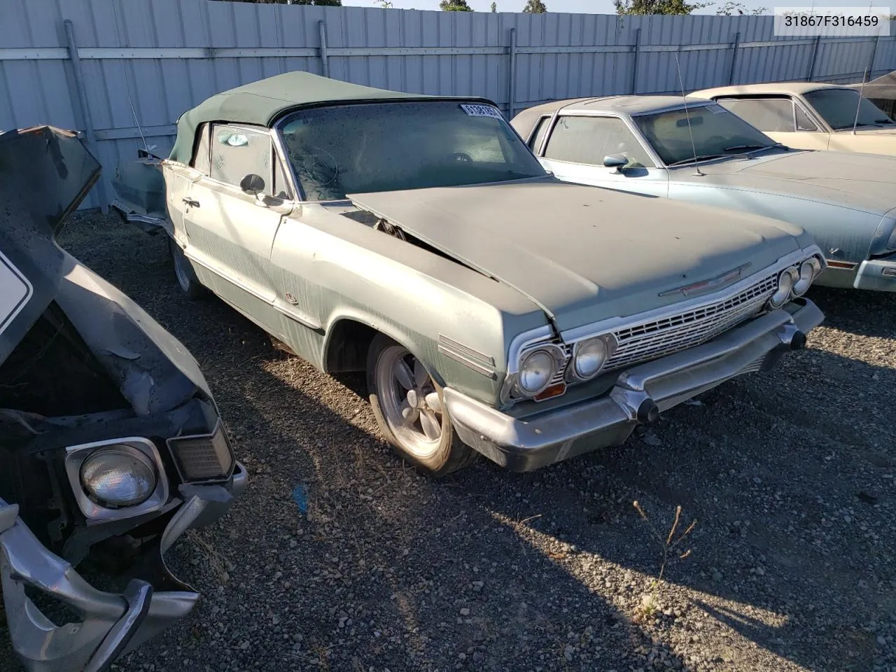 1963 Chevrolet Impala VIN: 31867F316459 Lot: 61381854