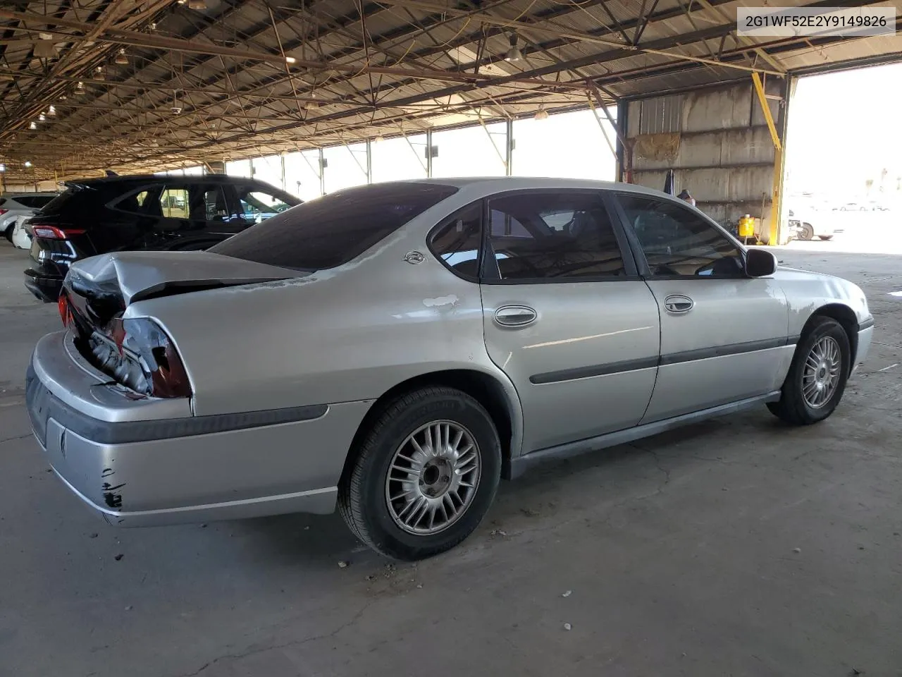 2000 Chevrolet Impala VIN: 2G1WF52E2Y9149826 Lot: 70036494