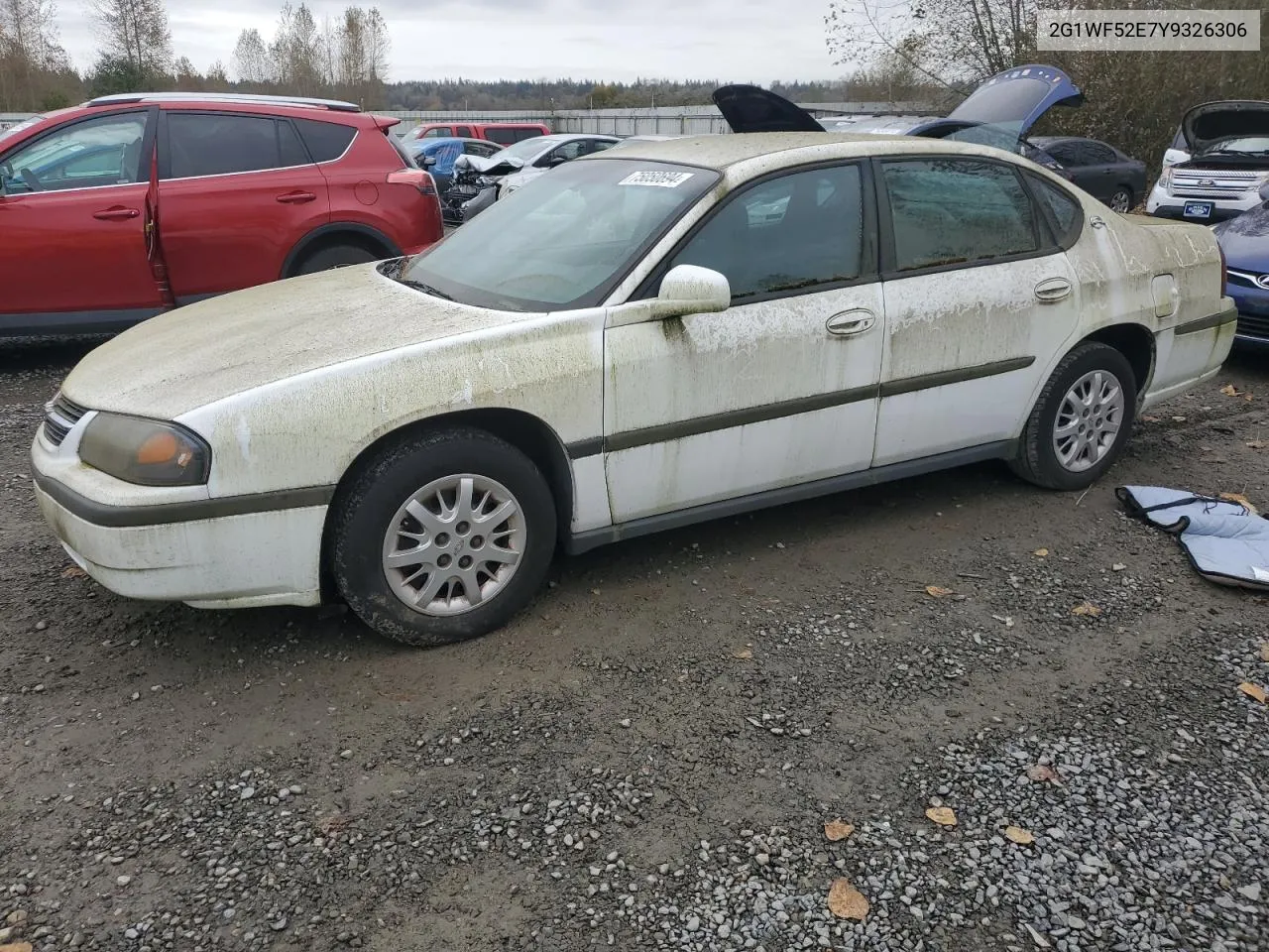 2000 Chevrolet Impala VIN: 2G1WF52E7Y9326306 Lot: 75050694