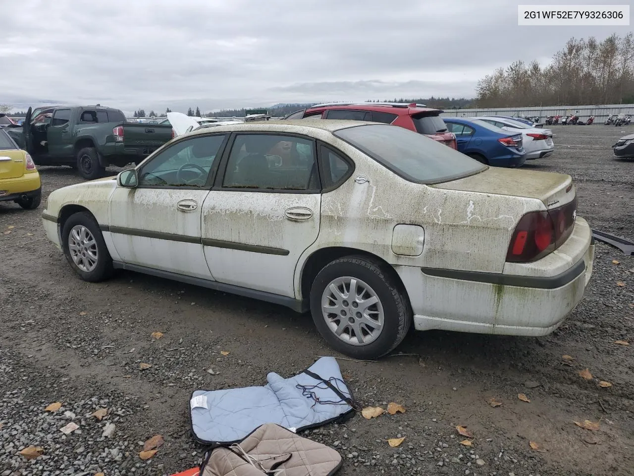 2000 Chevrolet Impala VIN: 2G1WF52E7Y9326306 Lot: 75050694