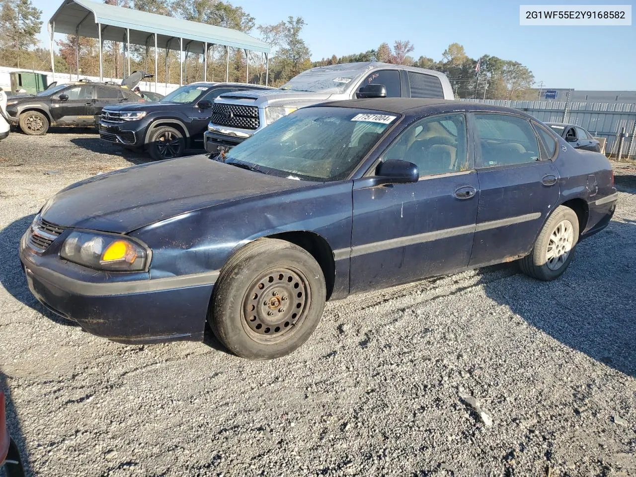 2000 Chevrolet Impala VIN: 2G1WF55E2Y9168582 Lot: 77571004