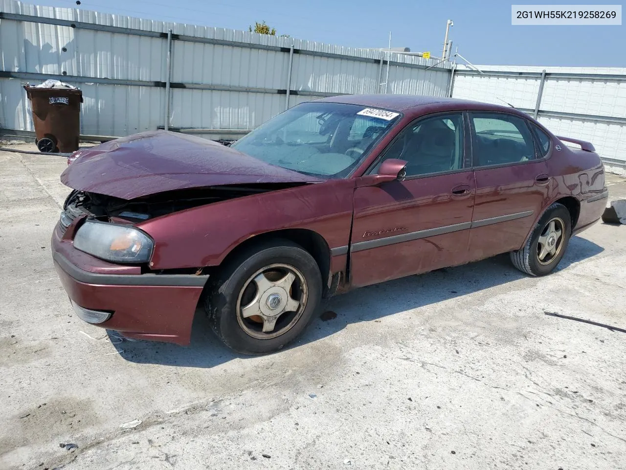 2001 Chevrolet Impala Ls VIN: 2G1WH55K219258269 Lot: 69470054