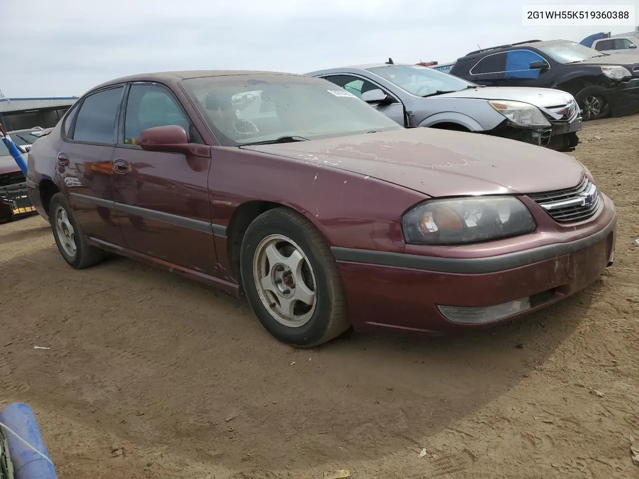 2001 Chevrolet Impala Ls VIN: 2G1WH55K519360388 Lot: 74701614