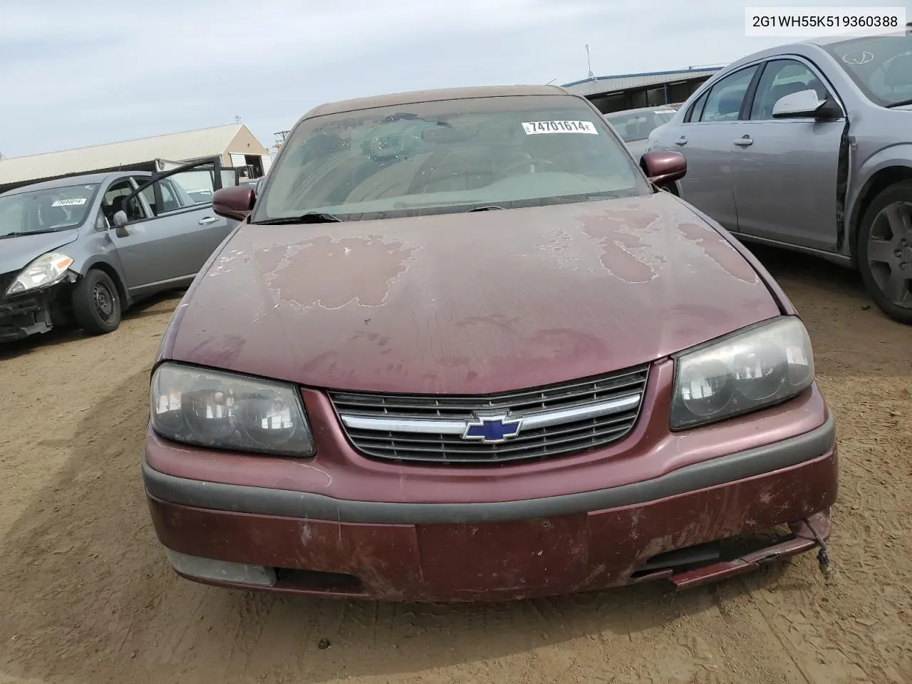 2001 Chevrolet Impala Ls VIN: 2G1WH55K519360388 Lot: 74701614