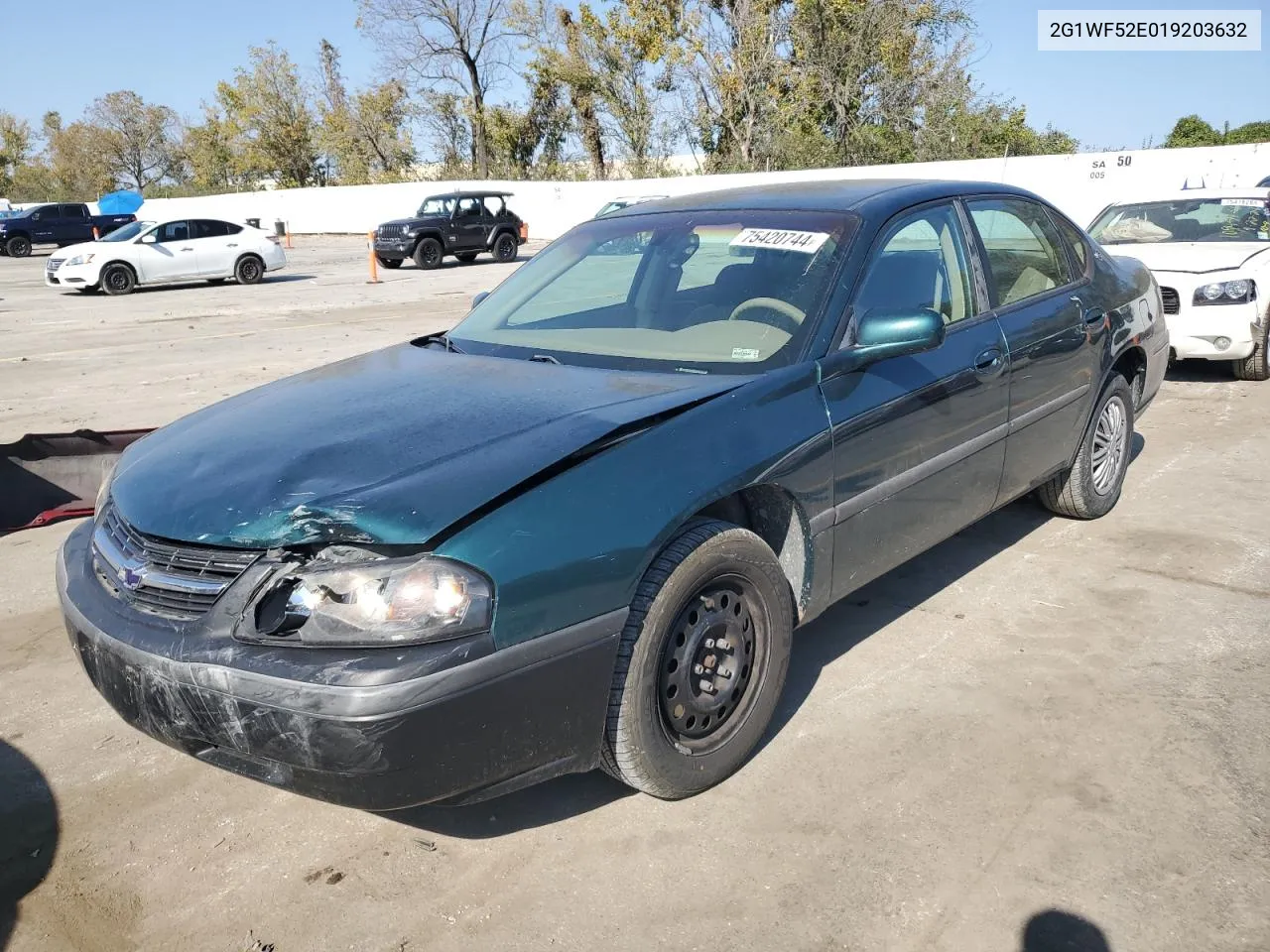 2001 Chevrolet Impala VIN: 2G1WF52E019203632 Lot: 75420744