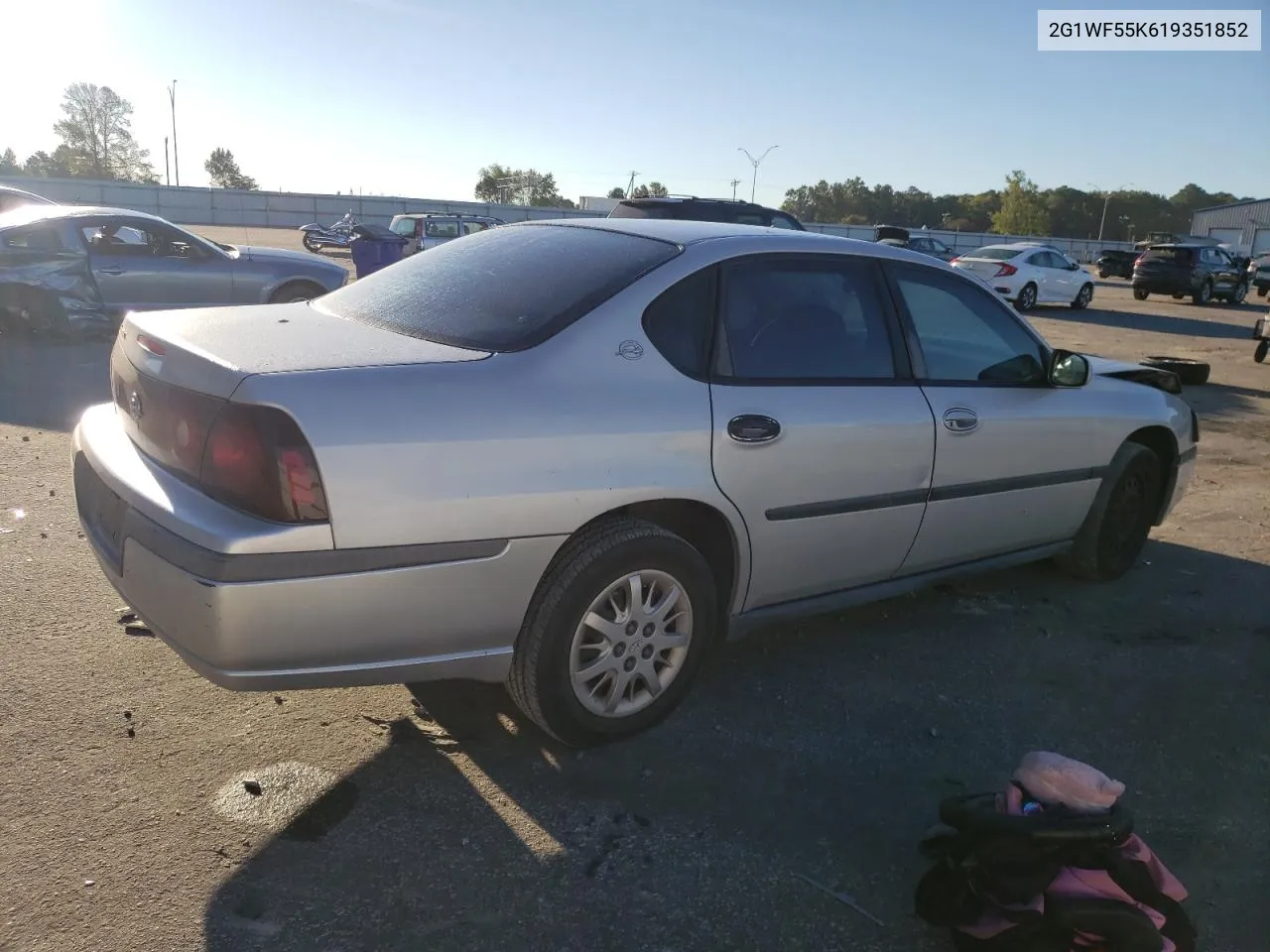 2001 Chevrolet Impala VIN: 2G1WF55K619351852 Lot: 75735964