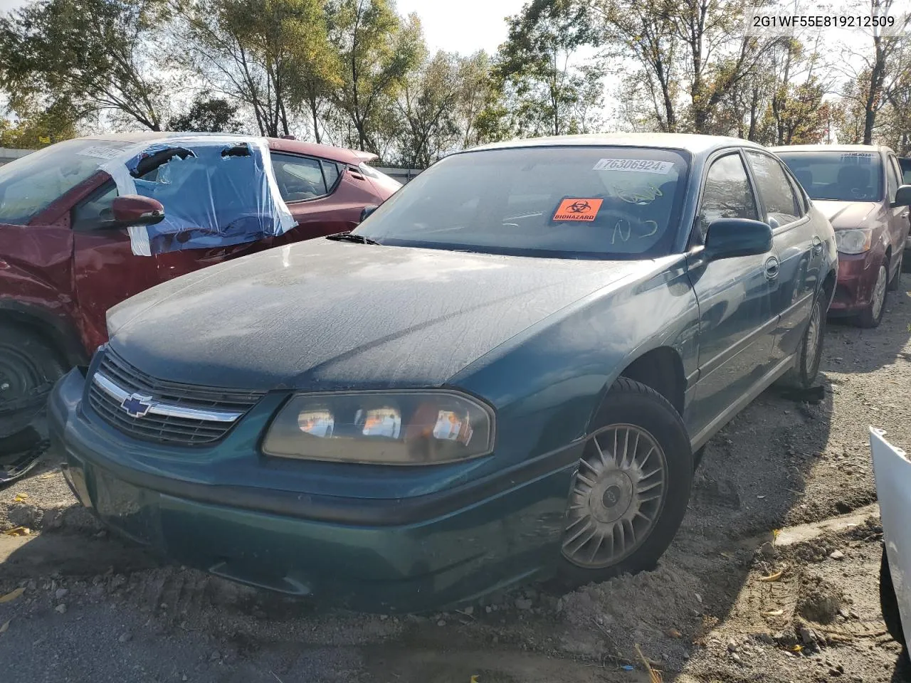 2001 Chevrolet Impala VIN: 2G1WF55E819212509 Lot: 76306924