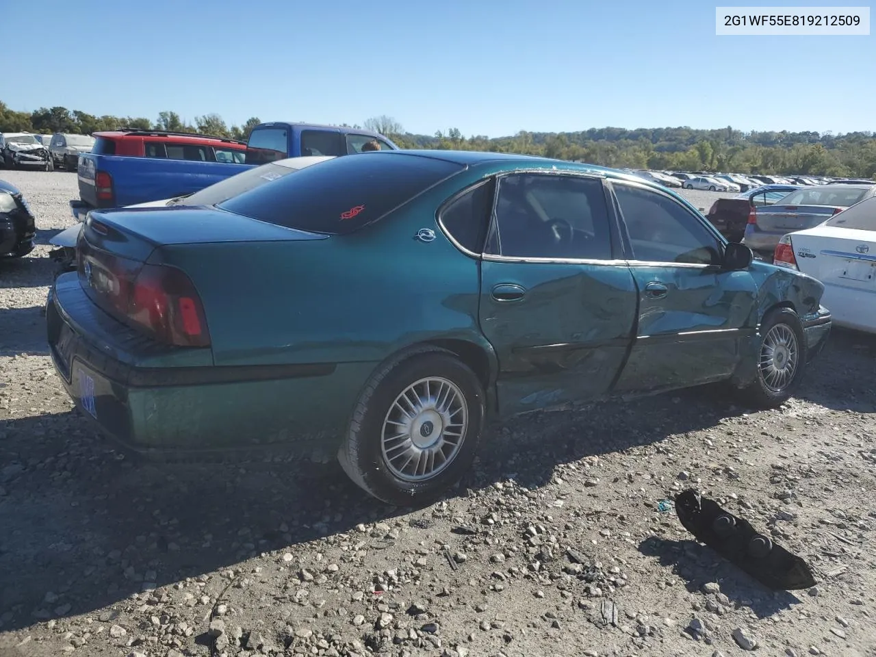 2001 Chevrolet Impala VIN: 2G1WF55E819212509 Lot: 76306924