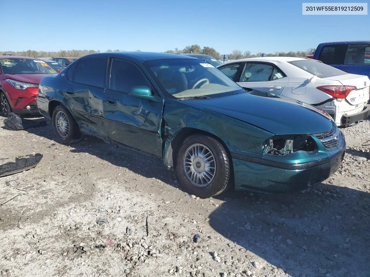 2001 Chevrolet Impala VIN: 2G1WF55E819212509 Lot: 76306924