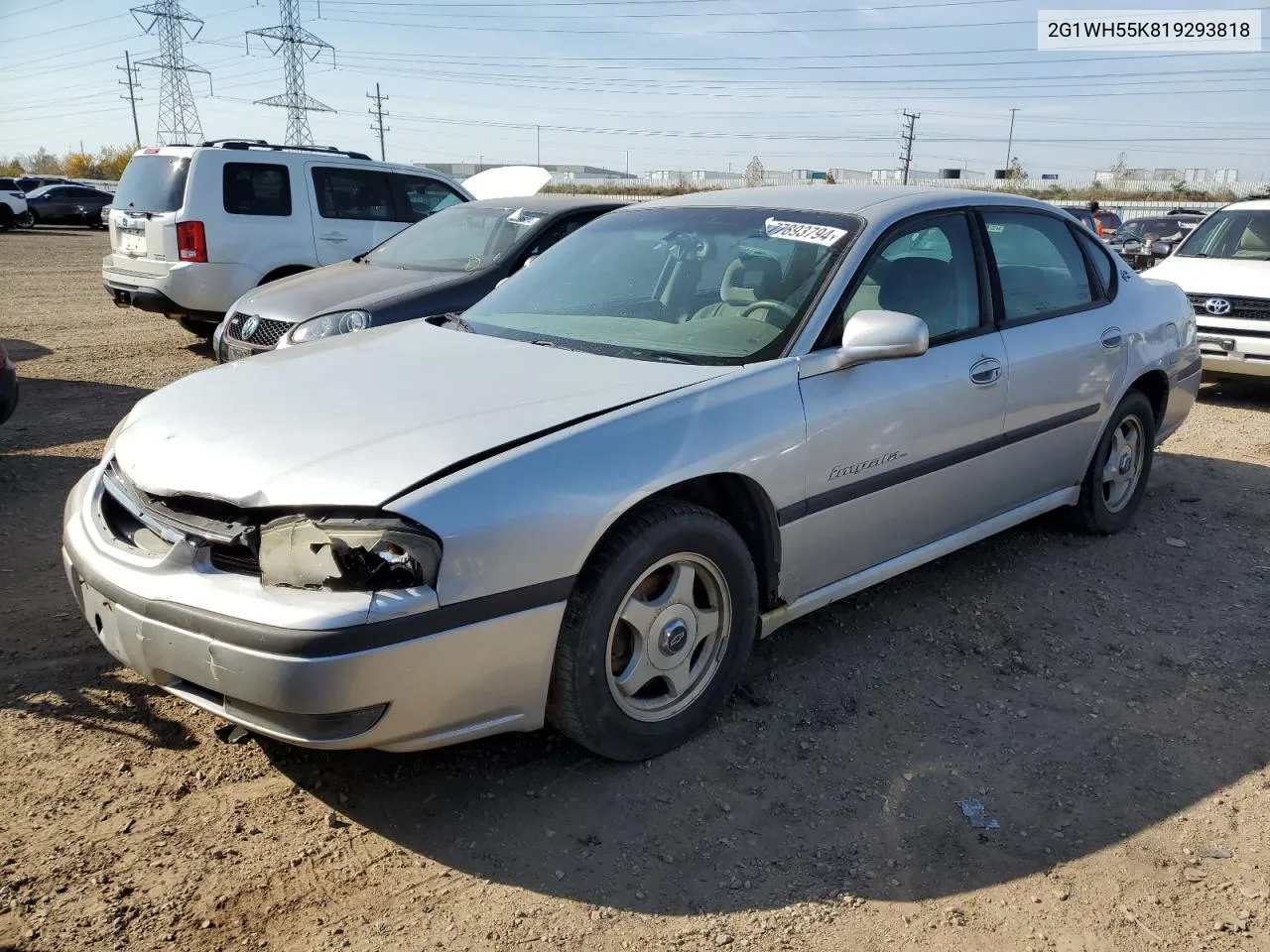 2001 Chevrolet Impala Ls VIN: 2G1WH55K819293818 Lot: 77893794