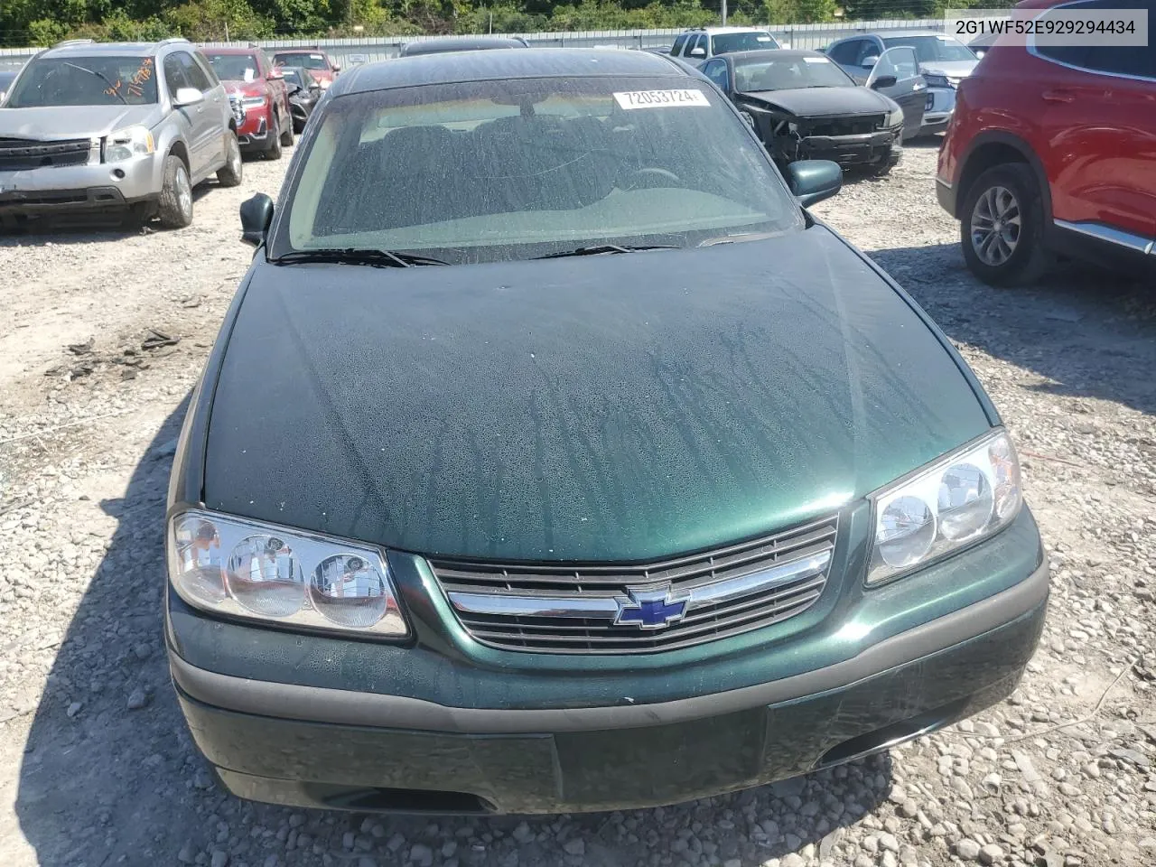 2002 Chevrolet Impala VIN: 2G1WF52E929294434 Lot: 72053724