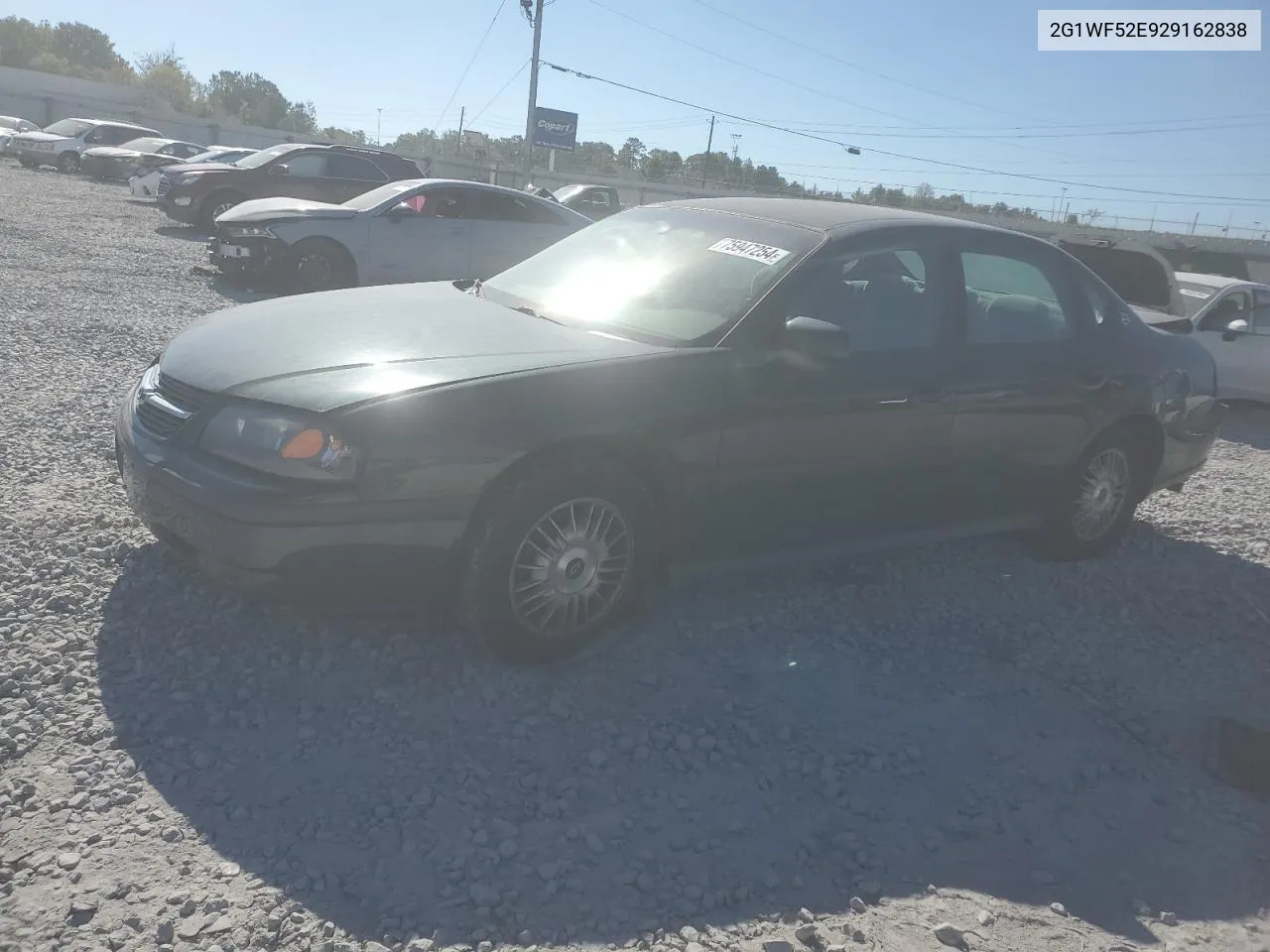 2002 Chevrolet Impala VIN: 2G1WF52E929162838 Lot: 75947254