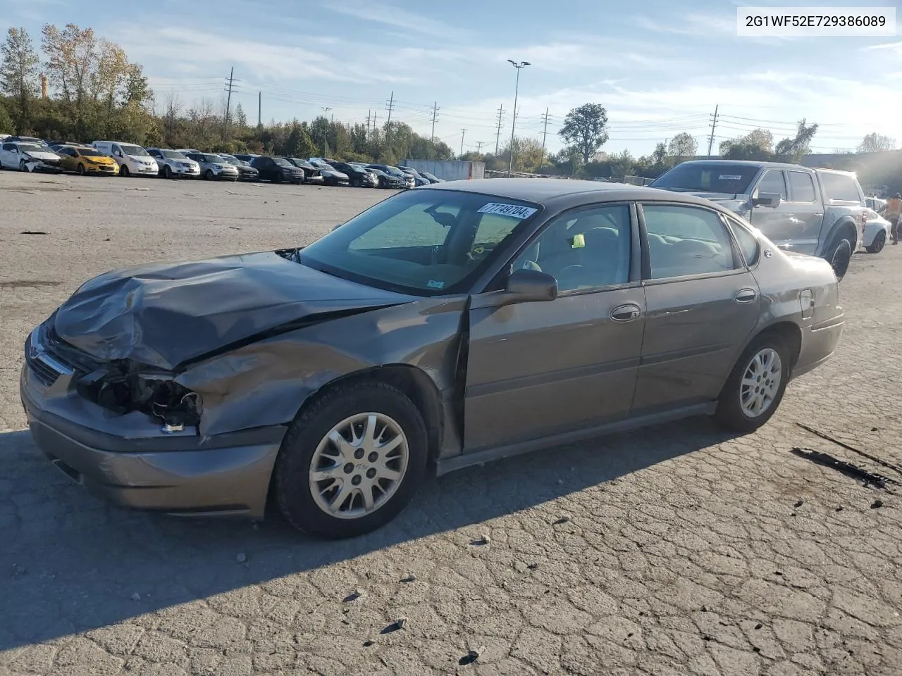 2002 Chevrolet Impala VIN: 2G1WF52E729386089 Lot: 77749704