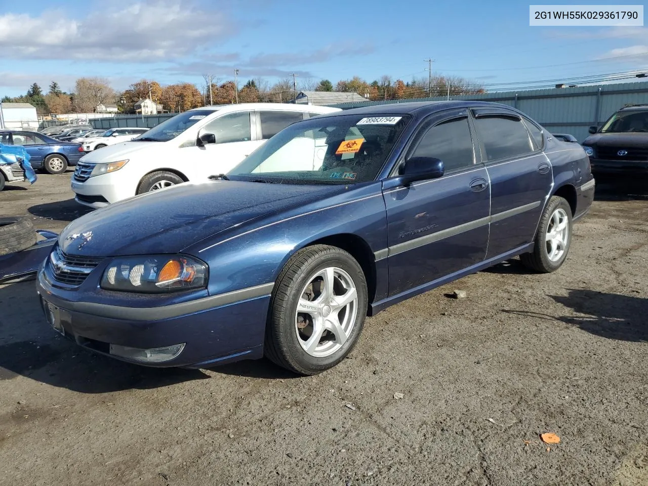 2002 Chevrolet Impala Ls VIN: 2G1WH55K029361790 Lot: 78983794