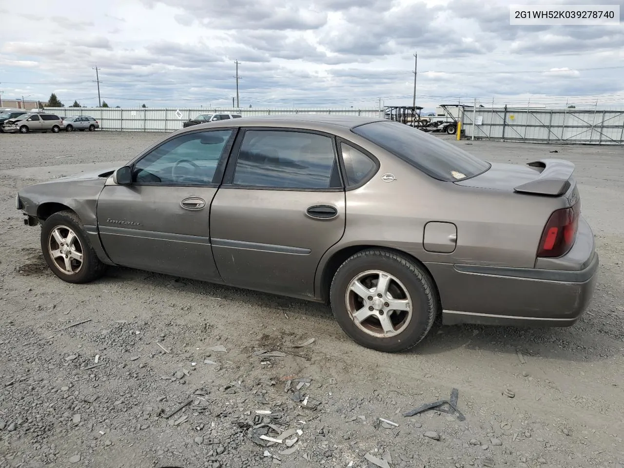 2G1WH52K039278740 2003 Chevrolet Impala Ls