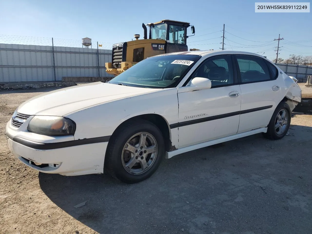 2003 Chevrolet Impala Ls VIN: 2G1WH55K839112249 Lot: 80251324