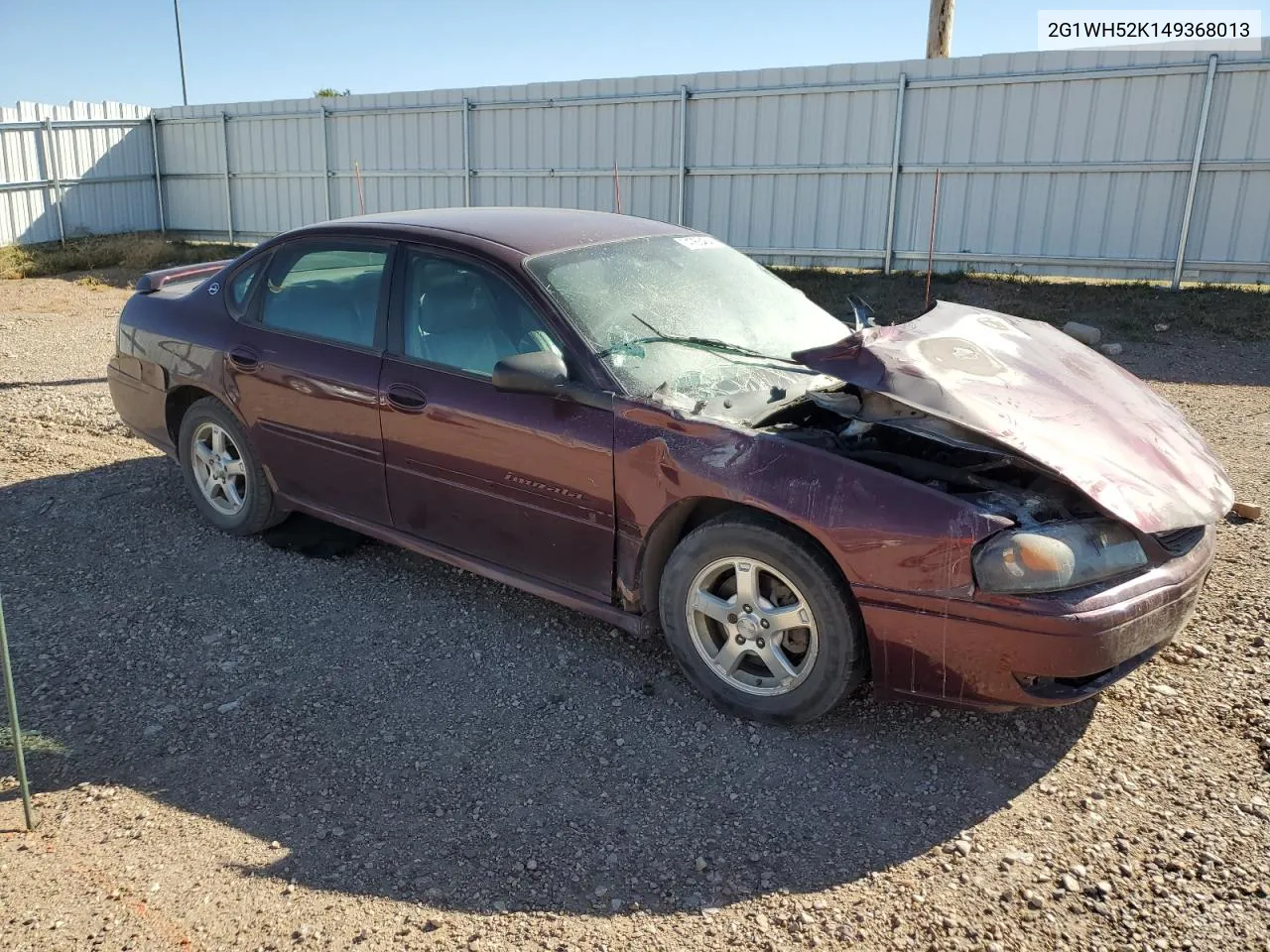 2004 Chevrolet Impala Ls VIN: 2G1WH52K149368013 Lot: 74766464