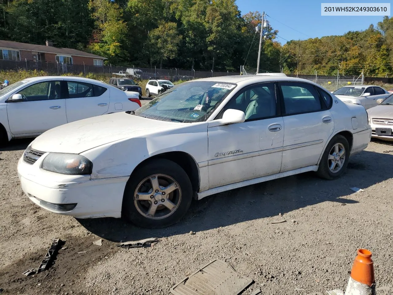 2004 Chevrolet Impala Ls VIN: 2G1WH52K249303610 Lot: 76708364