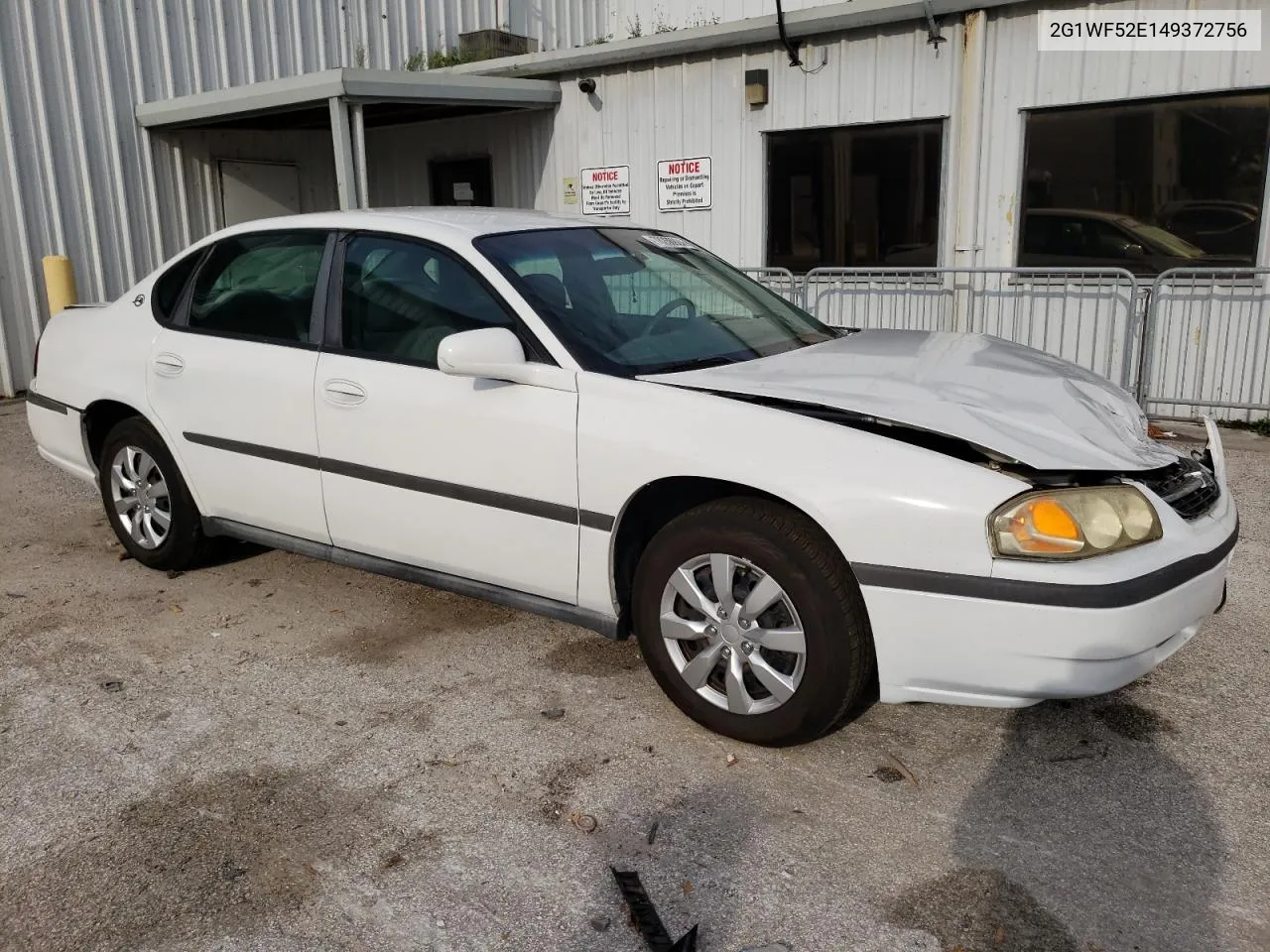 2004 Chevrolet Impala VIN: 2G1WF52E149372756 Lot: 78260924