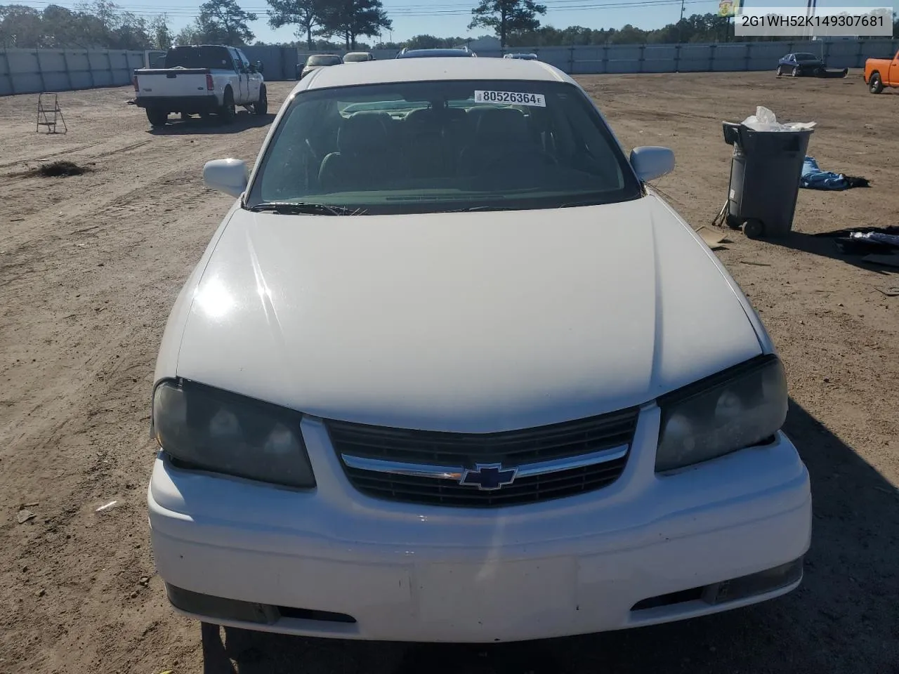 2004 Chevrolet Impala Ls VIN: 2G1WH52K149307681 Lot: 80526364