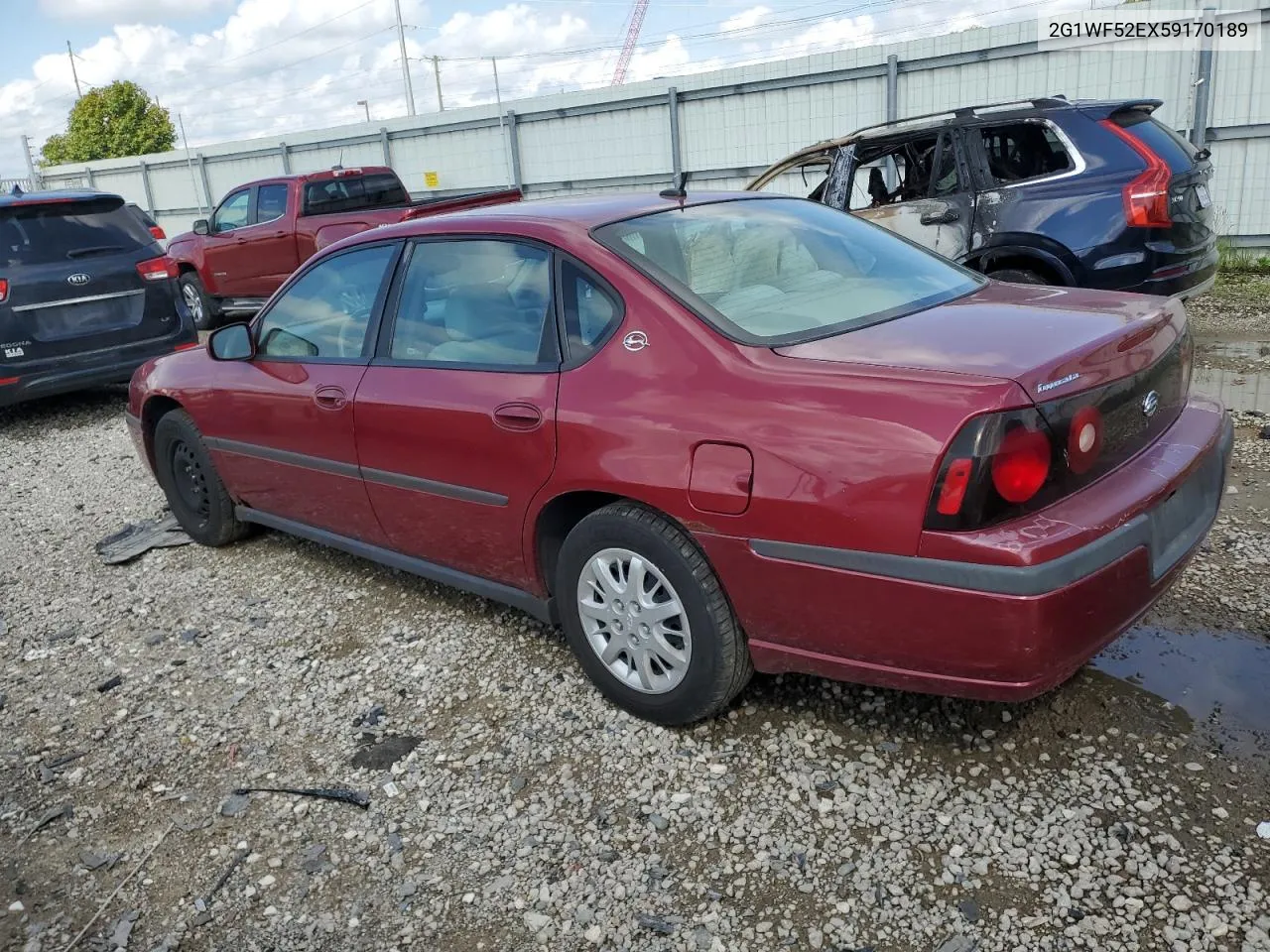 2005 Chevrolet Impala VIN: 2G1WF52EX59170189 Lot: 68970344