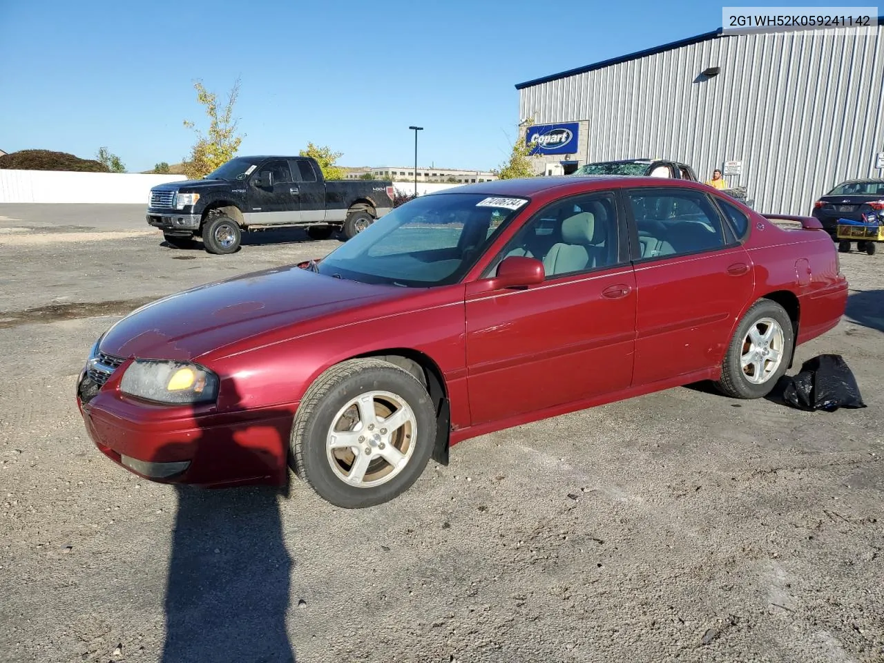 2005 Chevrolet Impala Ls VIN: 2G1WH52K059241142 Lot: 74106734