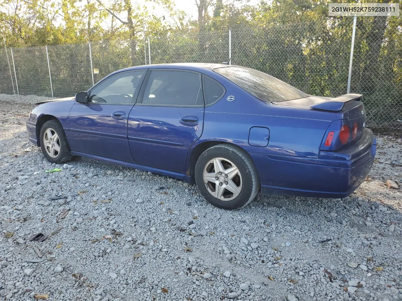 2005 Chevrolet Impala Ls VIN: 2G1WH52K759238111 Lot: 74536724