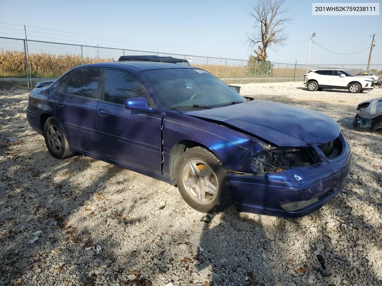 2005 Chevrolet Impala Ls VIN: 2G1WH52K759238111 Lot: 74536724