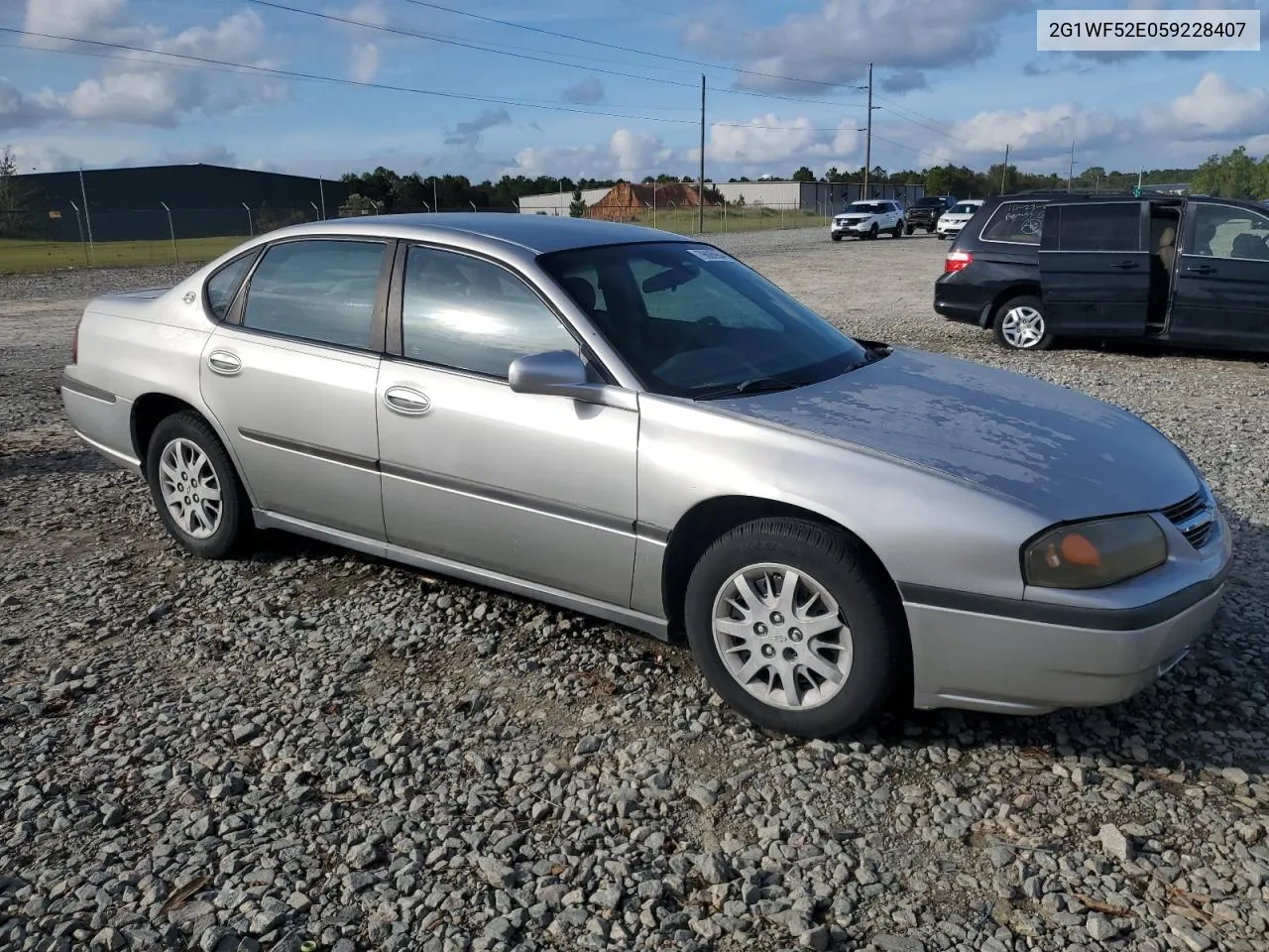 2005 Chevrolet Impala VIN: 2G1WF52E059228407 Lot: 79885954