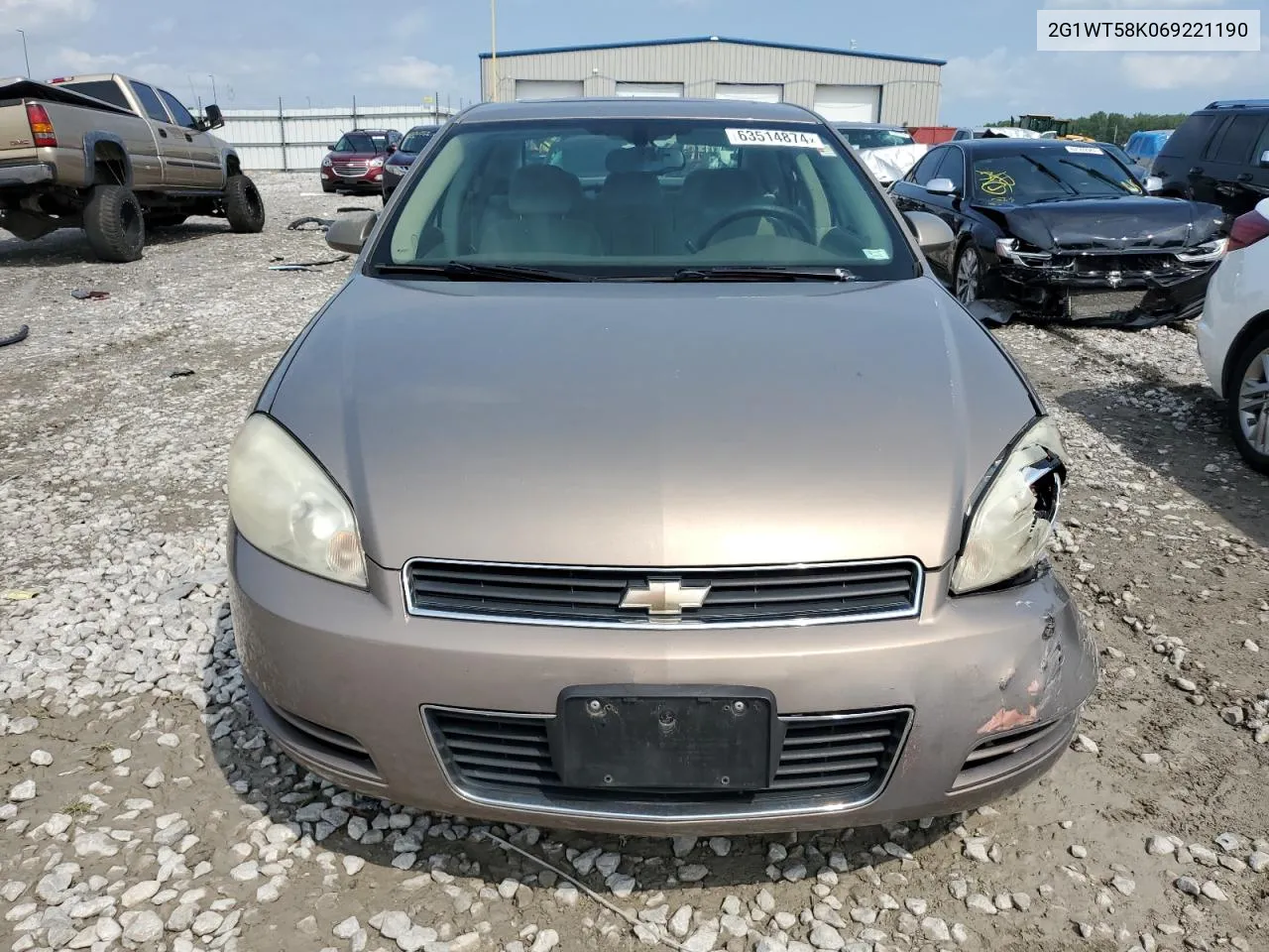 2006 Chevrolet Impala Lt VIN: 2G1WT58K069221190 Lot: 63514874