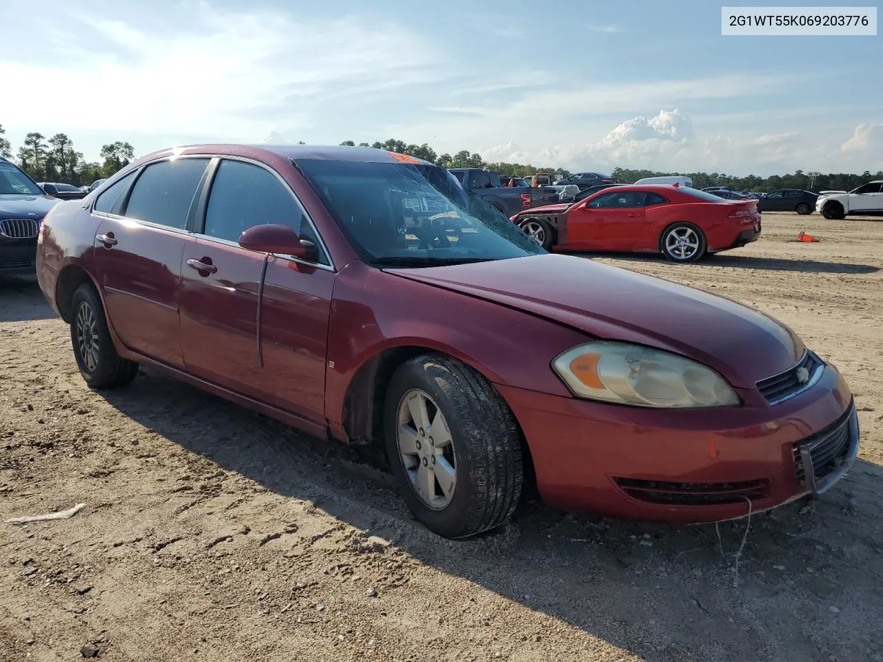 2006 Chevrolet Impala Lt VIN: 2G1WT55K069203776 Lot: 63887794