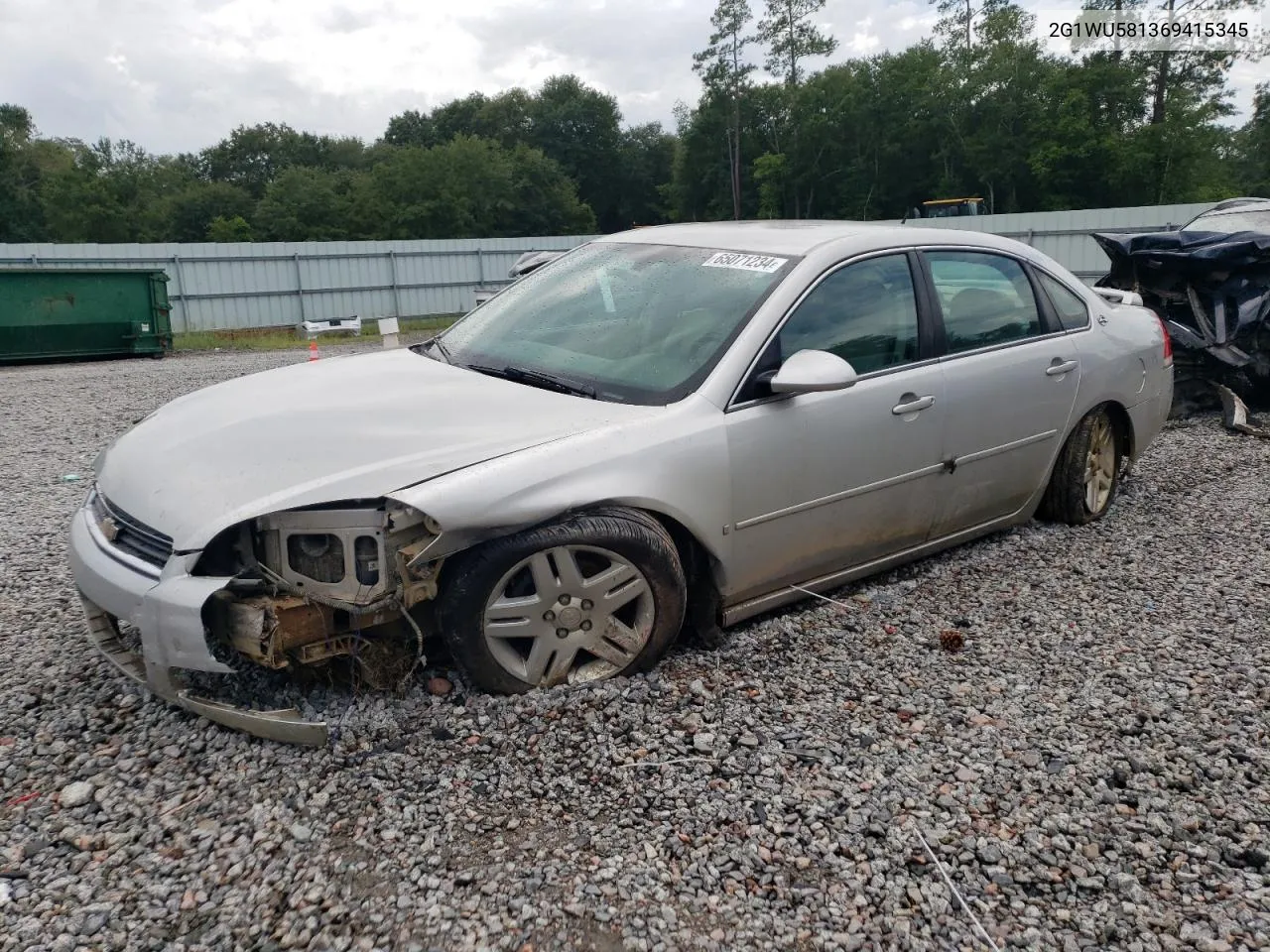 2006 Chevrolet Impala Ltz VIN: 2G1WU581369415345 Lot: 65071234