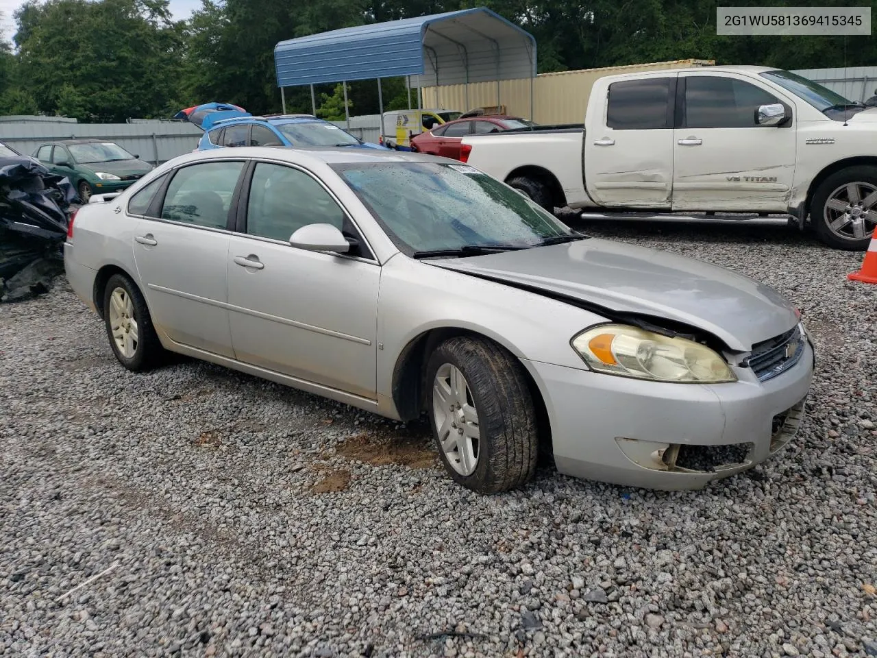 2006 Chevrolet Impala Ltz VIN: 2G1WU581369415345 Lot: 65071234