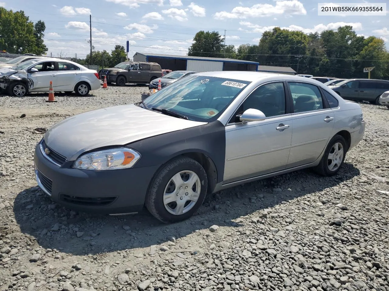 2G1WB55K669355564 2006 Chevrolet Impala Ls