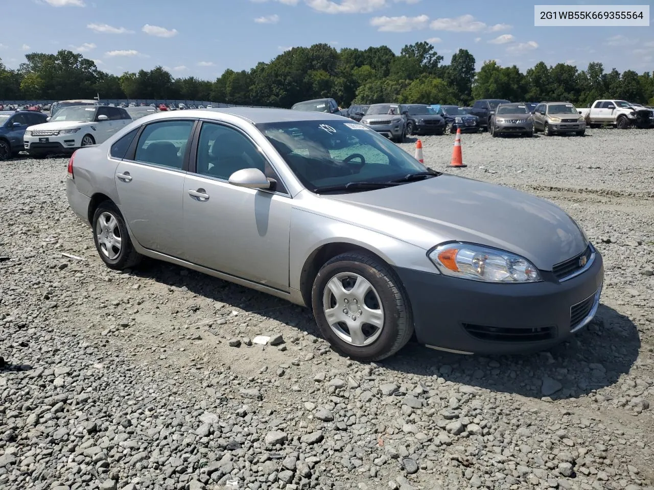 2G1WB55K669355564 2006 Chevrolet Impala Ls