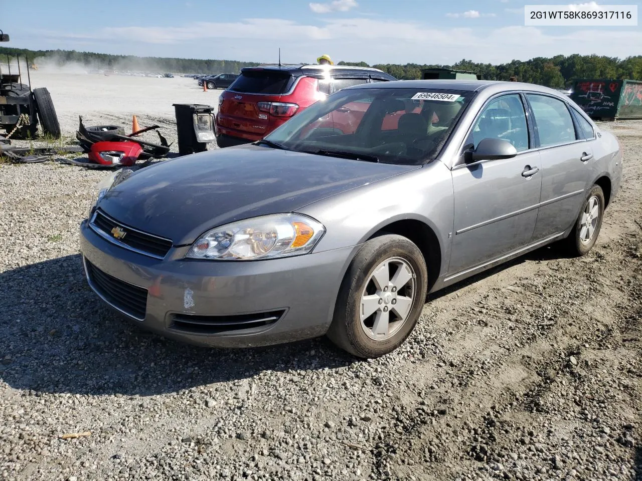 2006 Chevrolet Impala Lt VIN: 2G1WT58K869317116 Lot: 69646504