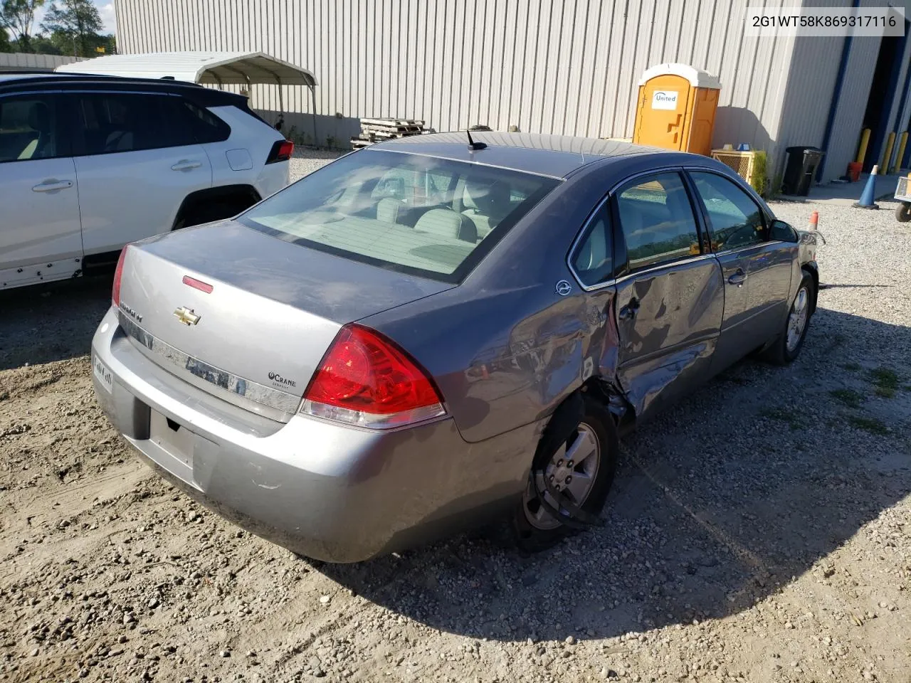 2G1WT58K869317116 2006 Chevrolet Impala Lt