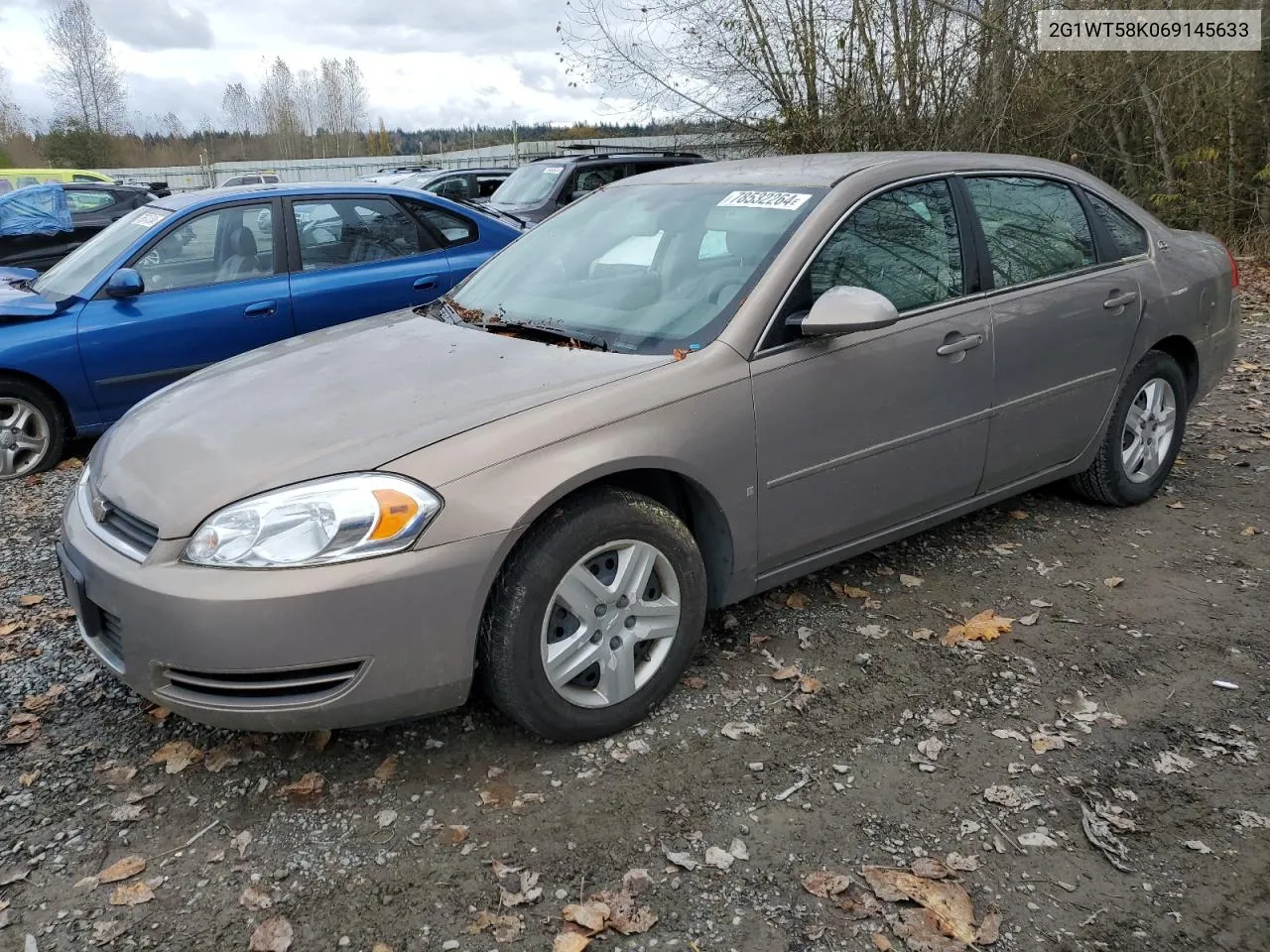 2006 Chevrolet Impala Lt VIN: 2G1WT58K069145633 Lot: 78532264