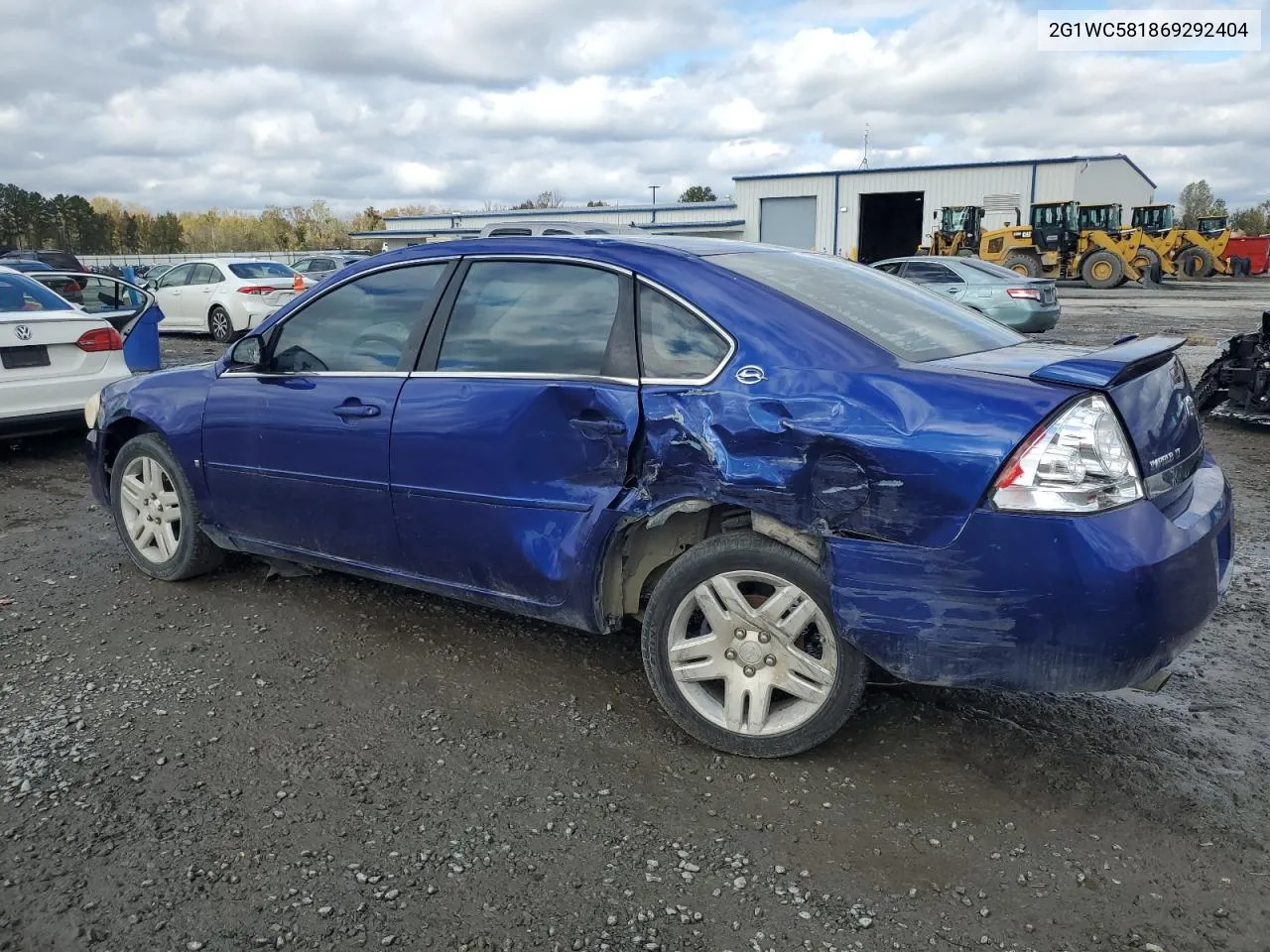 2006 Chevrolet Impala Lt VIN: 2G1WC581869292404 Lot: 80004014