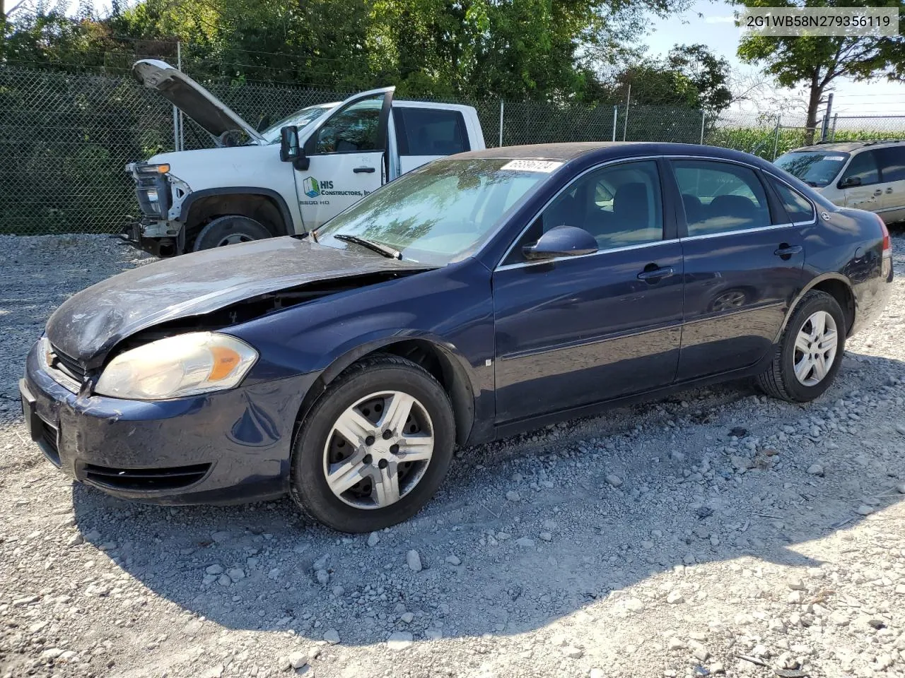 2007 Chevrolet Impala Ls VIN: 2G1WB58N279356119 Lot: 66896124