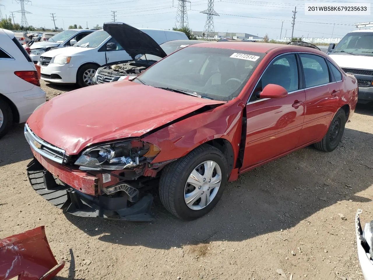 2007 Chevrolet Impala Ls VIN: 2G1WB58K679235633 Lot: 72172514