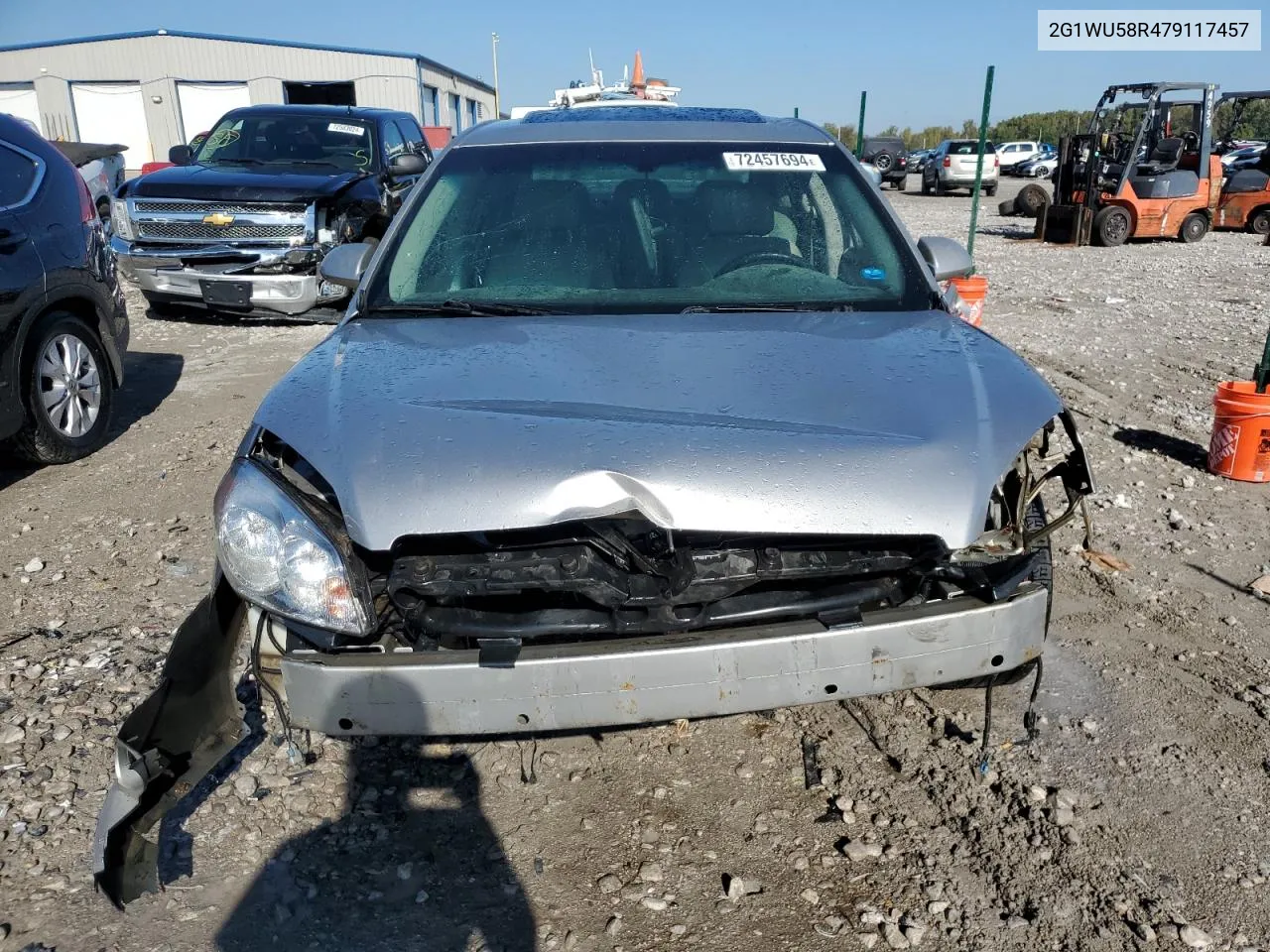 2007 Chevrolet Impala Ltz VIN: 2G1WU58R479117457 Lot: 72457694