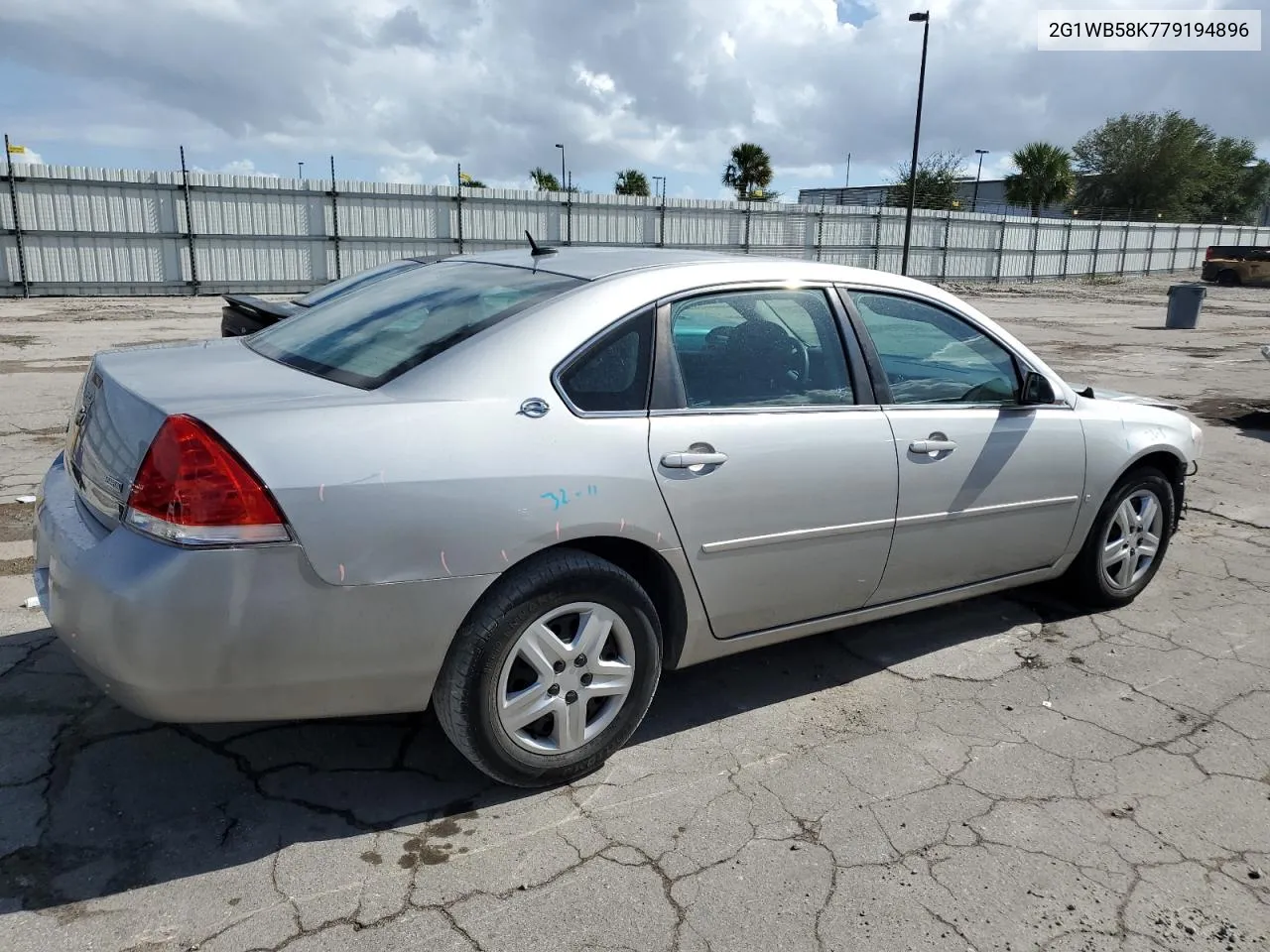 2007 Chevrolet Impala Ls VIN: 2G1WB58K779194896 Lot: 76705794