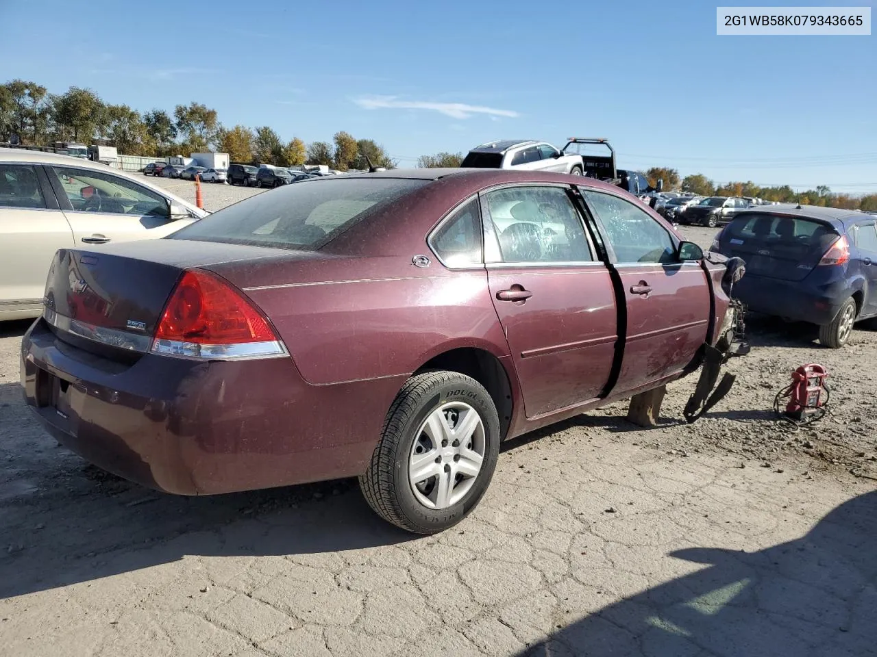 2007 Chevrolet Impala Ls VIN: 2G1WB58K079343665 Lot: 77683894