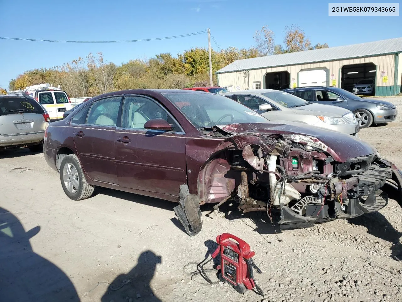 2007 Chevrolet Impala Ls VIN: 2G1WB58K079343665 Lot: 77683894